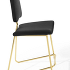 Modway - Ponder Performance Velvet Tabouret de comptoir - Noir-Vintage Glamour Style