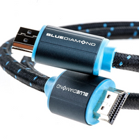 BlueDiamond Premium HDMI 4k UltraHD Cable, 15ft, (80158)-Full 18 Gbps bandwidth allows advanced features such as 4K UltraHD at 60 fps framerate, High Dynamic Range, and BT2020 wide colour gamut