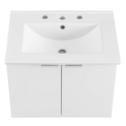 Modway - Maybelle 24" Vanité de salle de bain murale - Blanc blanc-8