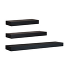 Nexxt – Tablettes murales Maine, ensemble de 3, profondeur de 5 po, longueur de 12, 16 et 24 po, noir-Capacité de mesure et de poids: la petite étagère flottante mesure 24 "L x 5" W x 1,5 "H et peut supporter jusqu'à 5 livres, la moyenne mesure 16" L x 5 "W x 1,5" H et peut supporter jusqu'à 8 livres, et le grand mesure 12 "L x 5" W x 1,5 "H dans les dimensions et peut supporter jusqu'à 10 livres