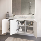 Modway - Bryn Fixation murale de 48" Vanette de salle de bain - Blanc blanc-Conception murale