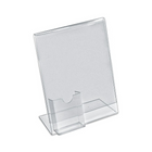 Azar Displays 11" x 8.5" L-Shape Slanted Acrylic Sign Holder, Clear, 10 Pack (252055)-For restaurant menus, hotel concierge desks, hotel registration desks or any marketing material
