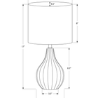 Monarch Specialties 17" H Contemporary Table Lamp - Beige Ceramic / Ivory / Cream Shade-Backed by a 2 year limited warranty against any defects, you can trust the durability and craftsmanship of this lighting accent piece