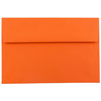 JAM Paper - Enveloppes d'invitation colorées A7 - 5,25 x 7,25 - orange recyclé - Paquet de 50-Caractéristiques de l'enveloppe : Fermeture à rabat droit en gomme, finition papier lisse de haute qualité, 30 % recyclé