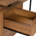 Monarch Specialties - 7610 Bureau 70 po - Noyer/Metal Noir/Face L/R-Ce bureau d'angle mesure 71 pouces L x 71 pouces L x 30 pouces H; profondeur du bureau: 23,75 po