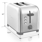 Kenmore - Grille-pain 2 tranches - Acier inoxydable gris et argent-Exterieur moderne en acier inoxydable
