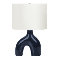 Monarch Specialties - Luminaire - 25 po H Lampe De Table - Céramique Bleue - Abat-Jour Ivoire / Crème - Contemporain - Moderne-Lampe de table contemporaine et élégante de 25 pouces, dotée d'une base unique à deux pieds en céramique bleu, surmontée d'un abat-jour en tissu ivoire classique et d'un embout rond en métal argenté