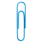 JAM Paper Colored Jumbo 2" Paper Clips - Baby Blue - 2 Packs of 75-Premium paper clips made from high quality vinyl coated steel wire