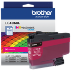 Brother - LC406XLMS Cartouche d’encre magenta authentique à haut rendement-Intelligemment conçue pour fonctionner à l’unisson avec votre imprimante INKvestment Tank de Brother