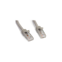 StarTech  Câble de raccordement antiaccrochage N6PATCH7GR de catégorie 6, 7 pi, gris-Deux connecteurs RJ-45 mâles assurent une connectivité transparente