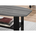 Monarch Specialties - 7928P Ens De Tables - 3Pcs/Noir/Dessus Gris-Robustes, ces tables possèdent un design rond, meilleur pour les enfants et les animaux domestiques.