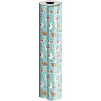 JAM Paper Industrial Size Bulk Wrapping Paper Rolls, Dolly Llama, 1/4 Ream (416 Sq. Ft)-208ft x 24in (416 sq. ft)