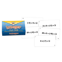 Carte Flash Learning Advantage, nombre entier-Les cartes Flash d'entiers contiennent des problèmes d'addition, de soustraction, de multiplication et de division avec des entiers négatifs et positifs.