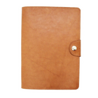 Ashlin Porchia Medium Journal With Snap, Tan (P9088-18-08)-Luxurious lined interior.