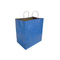 Reliabag Paper Bags - Twist Handles - 14" W x 10" D x 15.75" H - Navy - 150 Pack-Made by the premium navy kraft paper with the re-enforced flat bottom