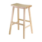 Winsome – Tabouret de style selle, 29 po, naturel-Tabouret de bar en bois de style selle, au style moderne