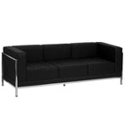 Flash Furniture – Ensemble avec divans et pouf HERCULES Imagination en cuir noir, 5 modules (ZBIMAGSET16)-Cuir reconstitué noir