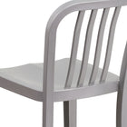 Tabouret de comptoir en métal à dossier à lattes verticales, intérieur/extérieur, hauteur de 24 po, argenté (CH-61200-24-SIL-GG)-5