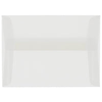 JAM Paper Enveloppes livrets en vélin à fini métallique avec fermeture gommée, 5 1/4 x 7 1/4 po, incolore, 1000 par paquet-Incolore