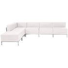 Flash Furniture – Mobilier modulaire HERCULES Imagination en cuir blanc, 6 modules (ZBIMAGSECSET10W)-Mobilier pour salles d’attente – Ensemble