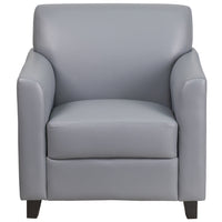 Fauteuil de la série HERCULES Diplomat en cuir gris (BT-827-1-GY-GG)-Style contemporain