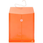 JAM Paper Enveloppes avec fermeture à bouton en plastique et ficelle, 9 3/4 x 11 3/4 po, orange vif, paquet de 12-Taille : 9 3/4 x 11 3/4 po