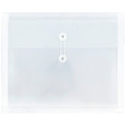 JAM Paper 12 enveloppes en plastique à ferm. à bouton et ficelle, séparateurs, 10 1/2 x 11 3/4 x 1 1/2 (po), claires-Taille : 10 1/2 x 11 3/4 x 1 1/2 po