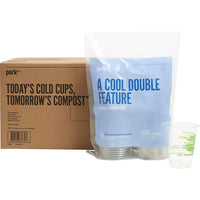 Perk Compostable Cold Cup, 12oz, 300 Pack-Cold cups for convenient holding of cold beverages