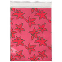 JAM Paper Enveloppes ouvertes en aluminium à fermeture pelez et scellez, 9x12 po, rouge avec motif de houx, paquet de 25-Rouge avec motif de houx