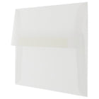JAM Paper Enveloppes livrets en vélin à fini métallique avec fermeture gommée, 6 x 9 1/2 po, incolore, 1000 par paquet-Taille : A10 (6 x 9 1/2 po)
