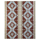 CTG Brands – Carreaux muraux autocollants à bordure motif diamant, 9,8 po x 12,4 po, beige/brun, paq./6-Carreaux de qualité supérieure: les carreaux de bordure de dosseret à peler et coller sont faits de plastique PVC de haute qualité, durable et écologique, résistant à l'eau et à la moisissure qui ne jaunit jamais avec le temps