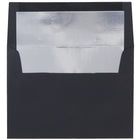 JAM Paper A8 Foil Lined Envelopes, 5.5 x 8.125, Black Linen with Silver Lining, 1000 Pack (03243680C)-Black