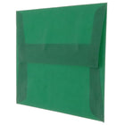 JAM Paper A10 Invitation Envelopes, 6 x 9.5, Translucent Vellum Racing Green, 25 Pack (PACV863)-Size: A10 (6" x 9-1/2")