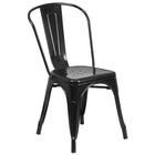 Flash Furniture – Chaise empilable en acier pour l’intérieur et l’extérieur, noir (CH31230BK)-Capacité de poids de 500 lb