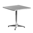 Flash Furniture – Table carrée de 27,5 po en aluminium avec 4 sièges en rotin, intérieur/extérieur (TLH28SQ020CHR4)-27,50 larg. x 27,50 prof. x 27,25 haut. (po)/carré