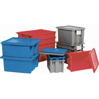Quantum Storage Systems - Contenants Stack & Nest, 15po x 29,5po x 19,5po, Gris-Couleur Gris