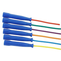 Champion Sports Corde à sauter segmentée en plastique de 9 pi, bleu/blanc, paquet de 6-Fournit de grands avantages cardiovasculaires et de remise en forme