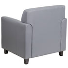 Fauteuil de la série HERCULES Diplomat en cuir gris (BT-827-1-GY-GG)-Siège et dossier en peluche