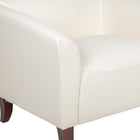 Flash Furniture – Canapé en cuir de la série Hercules Imperial, blanc-Accoudoirs inclinés