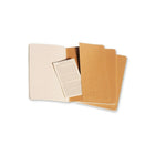 Moleskine Cahier Plain Soft Cover Journal - 5" x 8.25" - Kraft Brown - 3 Pack-Soft Cover