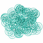 JAM PAPER - Trombones circulaires colores, Bleu sarcelle, 2 paquets de 50-Taille : 1 pouce (diametre)