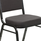 Flash Furniture – Chaise à dossier en couronne empilable Hercules, siège en tissu gris de 2,5 po, cadre argenté nervuré, p/4-Conception à dossier couronne