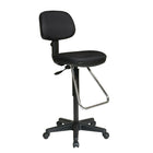 Worksmart Molded Foam Drafting Chair, Black-Drafting
