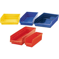 Quantum Storage Systems Store More Plastic Shelf Bins, 6-5/8" W x 6" H x 17-7/8" D, Blue - 12 Pack-Colour: Blue