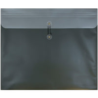 JAM Paper Enveloppes en plastique fini métallique avec fermeture à bouton et ficelle, 15 x 18 po, vert foncé, 12/paquet-Vert foncé