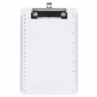JAM PAPER - Petit bloc-notes en plastique pour memo, 6 po L x 9 po H, transparent, paquet de 12-Couleur : Clair. Soyez elegant et organise avec des presse-papiers colores.