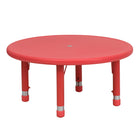 Flash Furniture – Table d’activités ronde en plastique à hauteur ajustable de 33 po, rouge-Table d'activités ronde populaire