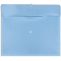 Jam Paper Enveloppes en plastique avec fermeture à bouton et ficelle, 12 x 18 po, bleues, paq./12-Bleues
