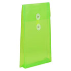 JAM Paper Enveloppes en plastique avec fermeture à bouton et ficelle, 6 1/4 x 9 1/4 po, vert lime nouveau, paquet de 120-Ouverture : extrémité ouverte