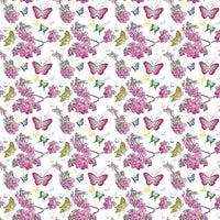Millbrook Studios Flat Wrap, Butterflies, 12 Pack (57039)-Each sheet is 19" x 27"
